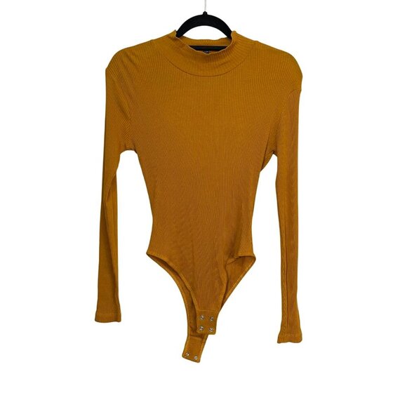 Lamarque Tops - Lamarque Revolve Mustard Long Sleeve Ribbed Bodysuit Small NEW Small
